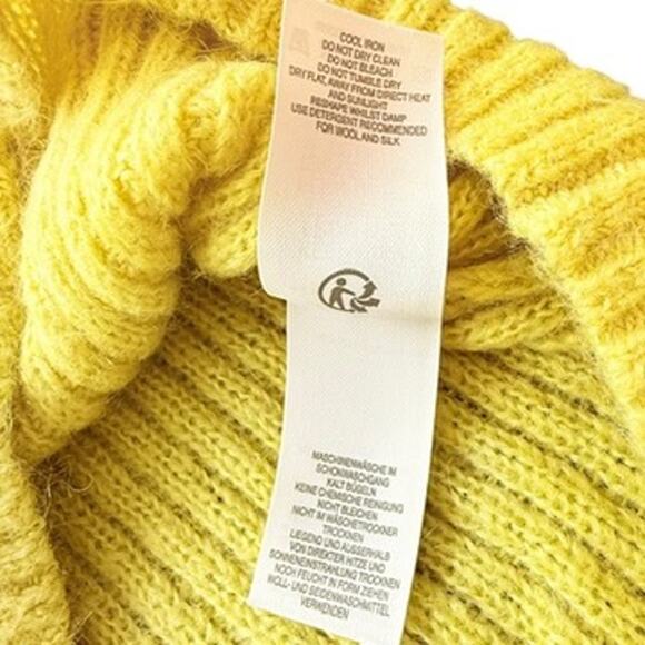 Mini Boden Mohair Ribbed Cardigan Girls 9-10 Mustard Yellow Sweater Knit Twee - Picture 6 of 9
